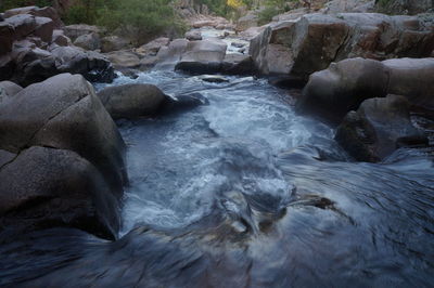 River flowing through rocks