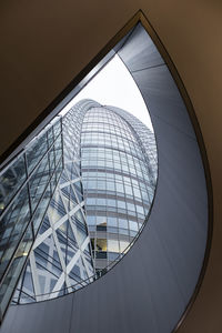 Low angle view of modern building against sky