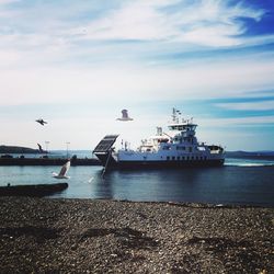 View of boats in sea