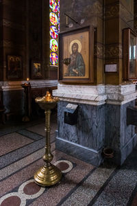 Statue of buddha in building