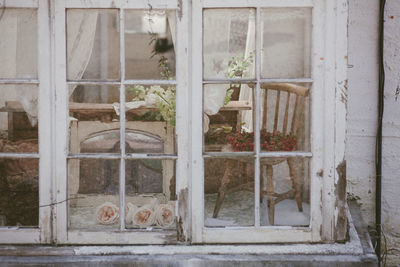 Closed door of a building