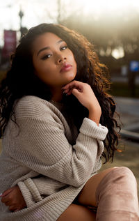 Portrait of smiling young woman