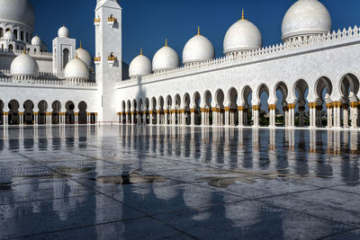 Panoramic view of mosque against clear sky