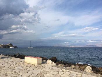 Scenic view of sea against sky