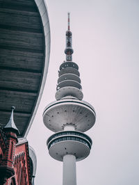 Low angle view of modern buildings against sky