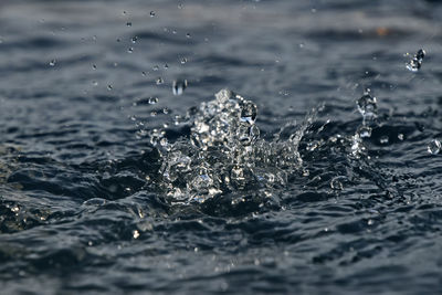 Close-up of water splash in sea