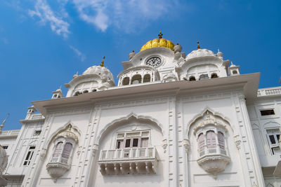 View of details of architecture inside golden temple - harmandir sahib in amritsar, punjab, india