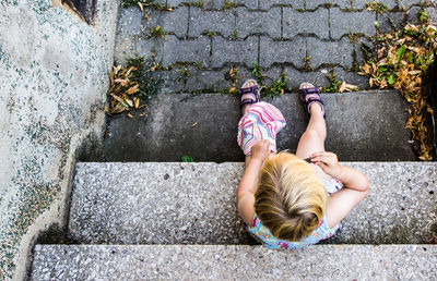 Full length of girl playing outdoors