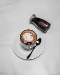 Coffee cup on table