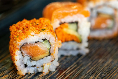 Close-up of sushi
