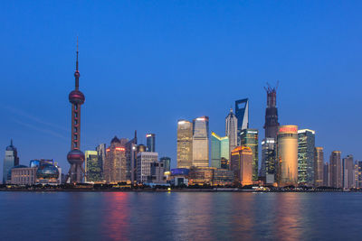 City skyline at night