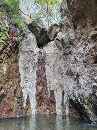 Scenic view of rocks in river