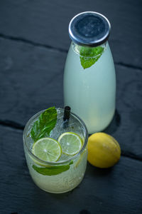 Close-up of drink on table