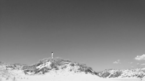 Man hiking on mountain