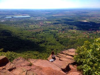 Woman standing on landscape