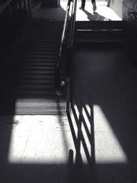 High angle view of staircase