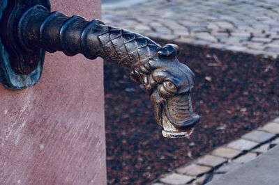 Close-up of old statue