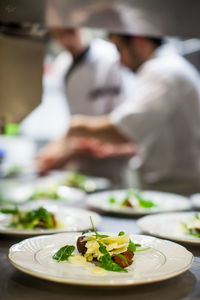 Close-up of served food