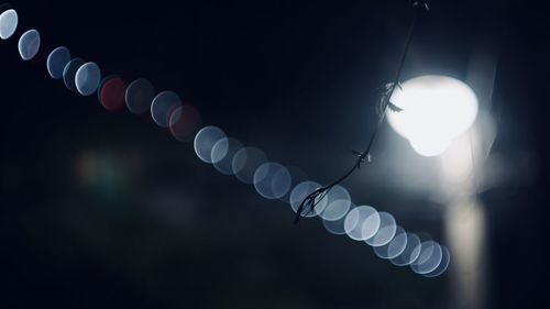 Close-up of illuminated light bulbs