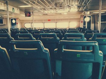 Empty seats in bus