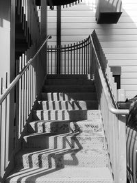 High angle view of stairs