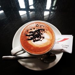 Coffee cup on table