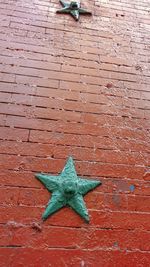 Close-up of red wall