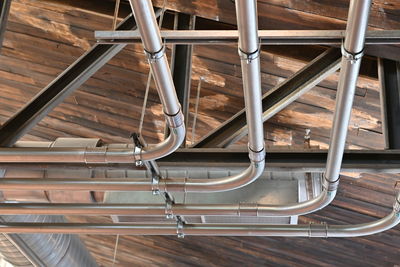 High angle view of spiral staircase