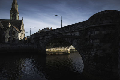 Bridge over river against sky