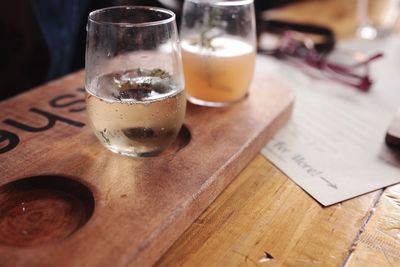 Close-up of drink on table