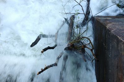 Panoramic view of waterfall against sky