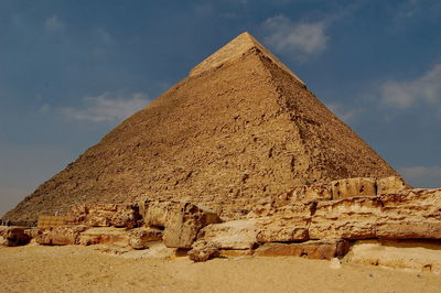 Low angle view of old ruins