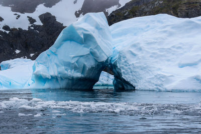 Scenic view of frozen sea