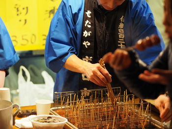 Cropped image of man looking away