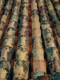 Detail shot of roof tiles