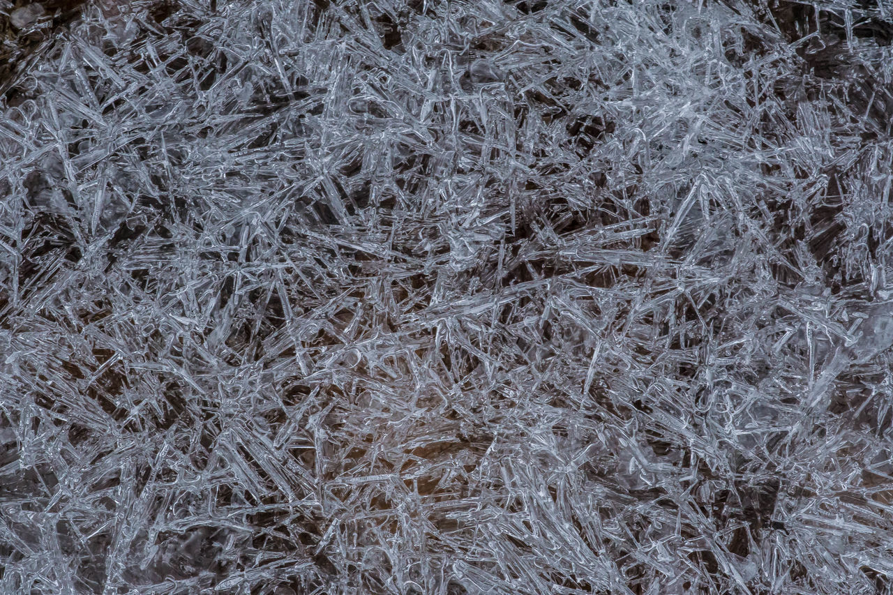 FULL FRAME SHOT OF SNOW COVERED LAND