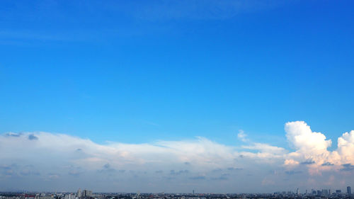 Scenic view of clouds in blue sky