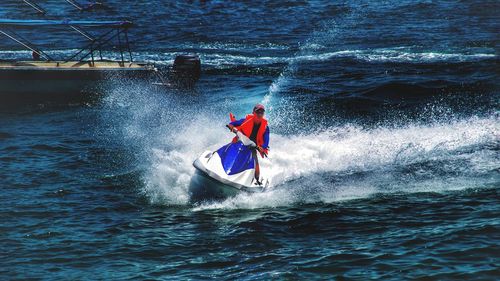 Man surfing in sea