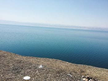 High angle view of sea against sky