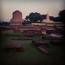 Low angle view of temple