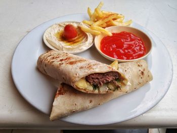 Close-up of food on plate