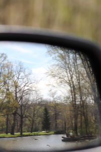 Road seen through car windshield