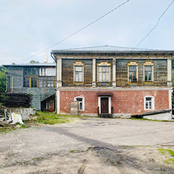 Exterior of old building against sky