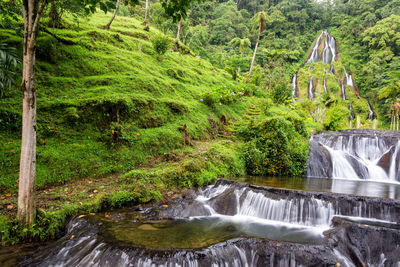 Scenic view of waterfall at santa rosa de cabal