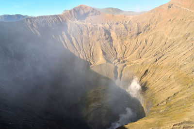 View of volcanic mountain