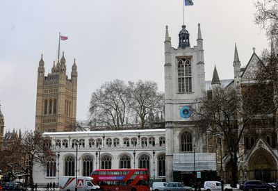 View of buildings against sky in city