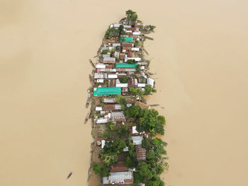 Flooded village in sunamganj bangladesh 