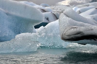 Scenic view of frozen sea