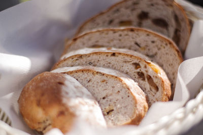 Close-up of bread in plate