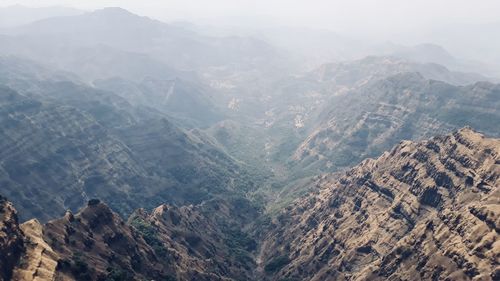 High angle view of mountains